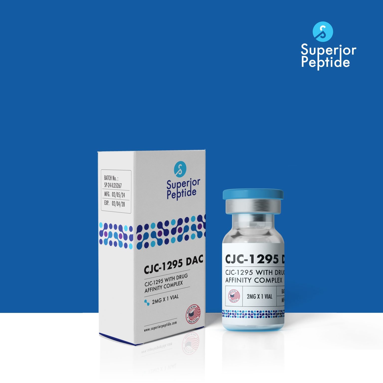 CJC-1295-DAC-Box-4-1536x1536 CJC-1295 DAC 2mg + 1 Vial Research Peptide | Superior Peptides